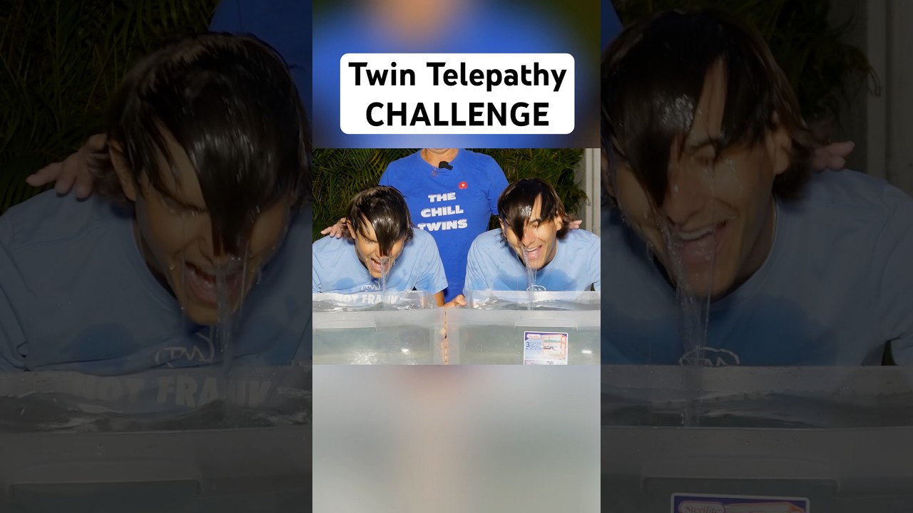 Identical Twin Telepathy CHALLENGE(Part 2) #identicaltwins #twins #chilltwins #foryou #shorts
