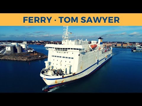 Departure of ferry TOM SAWYER, Trelleborg (TT-Line)