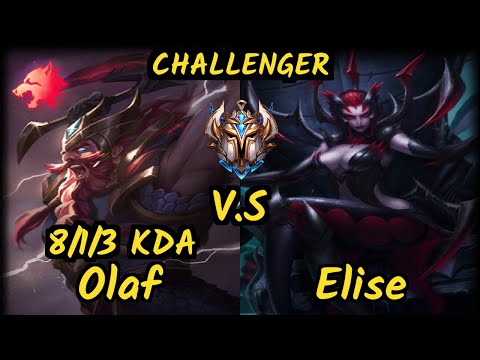 SK Selfmade (OLAF) vs ELISE - 8/1/3 KDA JUNGLE CHALLENGER GAMEPLAY - EUW
