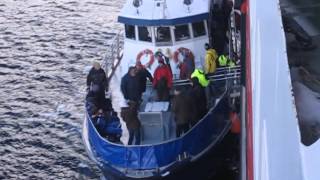 preview picture of video 'Ausbooten im Raftsund zur Seeadler-Safari'