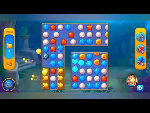 фишдом 2022  #  10990 уровень - прохождение без бустеров # Fishdom,   10990  level - no Boosters.