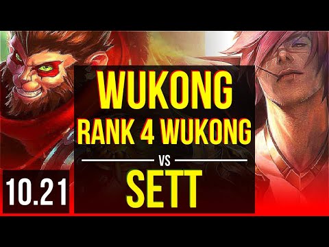 WUKONG vs SETT (TOP) | Rank 4 Wukong, 68% winrate, 6/1/2, 6 solo kills | TR Challenger | v10.21