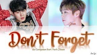 Ha Sungwoon (하성운) feat. Park Jihoon (박지훈) - Don’t Forget (잊지마요) (Color Coded Lyrics Han/Rom/Eng)