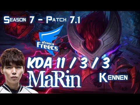 AFs MaRin KENNEN vs ILLAOI Top - Patch 7.1 KR Ranked