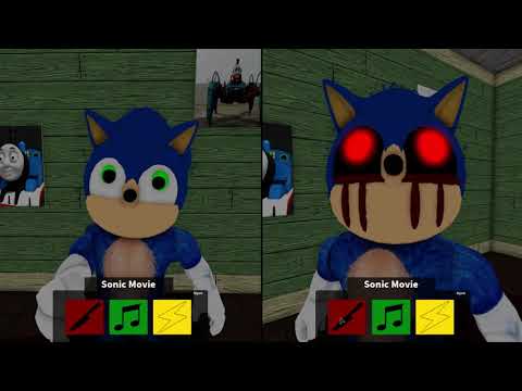 SONIC MOVIE VS SONIC.EXE JUMPSCARES - Roblox Piggy Original RP
