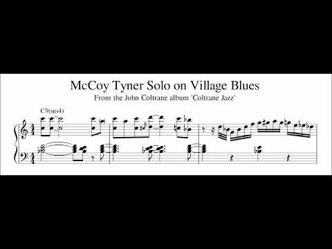McCoy Tyner Solo on Village Blues - Piano Transcription (Sheet Music in Description)