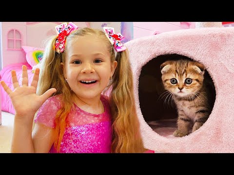 Diana and Roma found a funny kitten