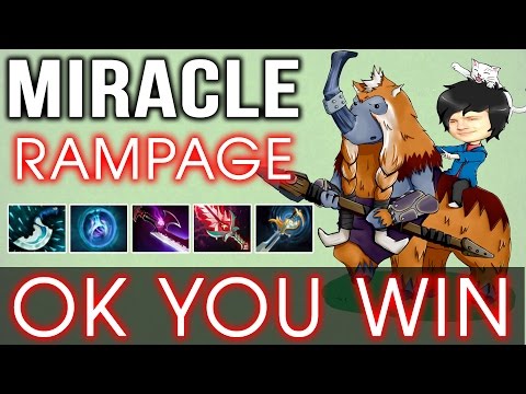 Dota 2 Miracle Magnus MidLane - 20 Kills with Rampage - Ok You Win !!!