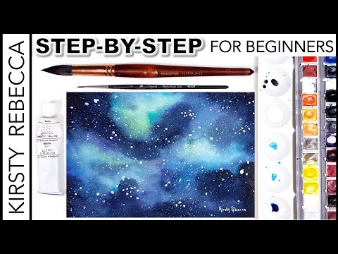How to paint a SIMPLE watercolour galaxy! // EASY beginners tutorial!