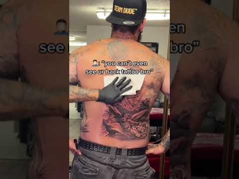 Back Tattoo Reveal - Haters Gonna Hate #tattoo #tattoos #tattooed #tattooart #tattooartist #shorts