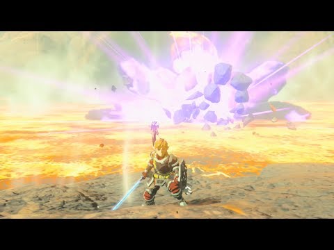 Fully Powered Master Sword Vs Igneo Talus Titan - Zelda Breath of the Wild