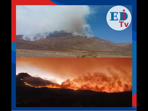 Incendio en Cerro Grande amenaza al salar de Coipasa en Oruro