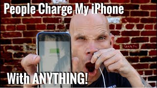 Charge My iPhone With ANYTHING magic prank
