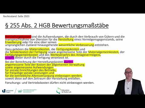 § 255 HGB SoSe 2023 - Buchführung und Abschluss