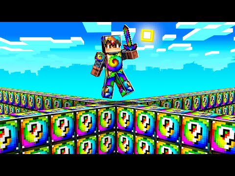 RAINBOW LUCKY BLOCK WALLS in Minecraft!