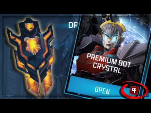 Opening 4x Premium Bot Crystals! - Transformers: Forged To Fight Crystal Opening