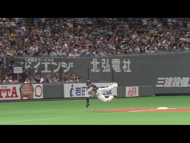 【1回裏】鋭い打球がファイターズ・近藤を襲う!! 2018/6/14 F-T