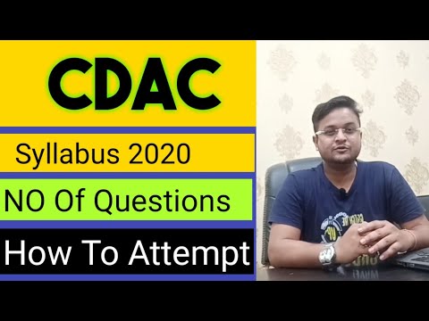 CDAC Syllabus 2020 | How To attempt Questions