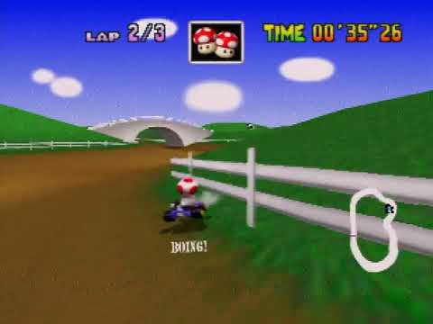 Mario Kart 64 - Moo Moo Farm lap - 23.20 (NTSC WR)