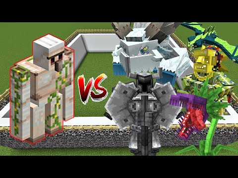 Iron Golem vs Mowzie's Mobs [Minecraft Mob Battle]