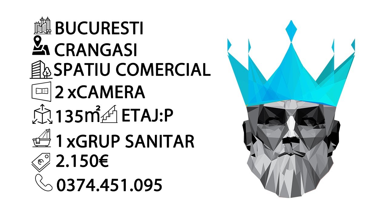 Tur video Spatiu comercial |135mp|Trifazic | 2 intrari | Centrala |Renovat| Calea Crangasi