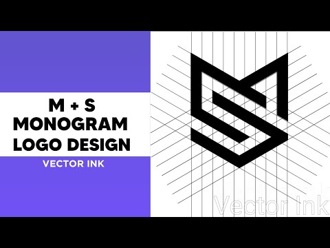 MS Monogram Logo Design In Vector Ink | Vector Ink Tutorial | Aman Graphics
