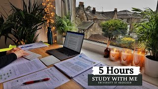 5 HOUR STUDY WITH ME | Background noise, 10 min Break, No music, Study with Merve 9