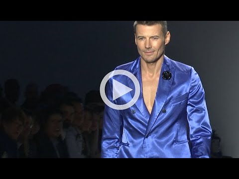 Fleur'd Pins featured during NYFW's Blue Jacket Runway Show promoting Prostate Cancer Awareness