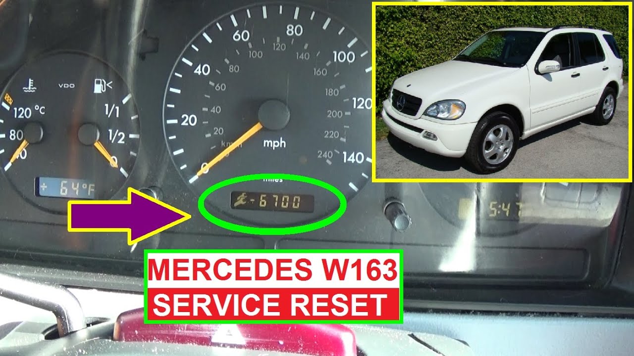Mercedes w163 Service Reset Oil Life Reset on ML320 ML430 ML350 ML500 ML270 ML230 ML400