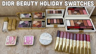 Dior Holiday Swatches💄✨ Dior Sequin Liquid, Dior Highlighter, Dior Rosy Glow Blush, Rouge Dior
