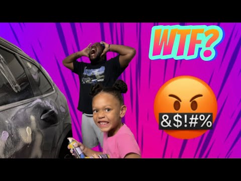 SPRAY PAINTING MY DADS CAR PRANK