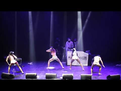 AFaiRe Crew dance performance. Twerk.  Cassidy live show Moscow 2013