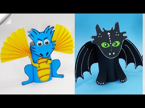 DIY 3D paper DRAGON Moving paper toys