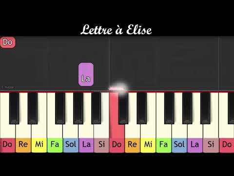 Beethoven - Lettre à Elise (piano très facile pour enfant ou débutant)