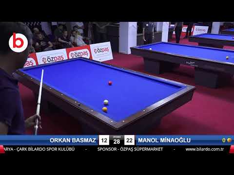 ORKAN BASMAZ & MANOL MİNAOĞLU Bilardo Maçı - SAKARYA ÖZPAŞ CUP 2019-1.TUR