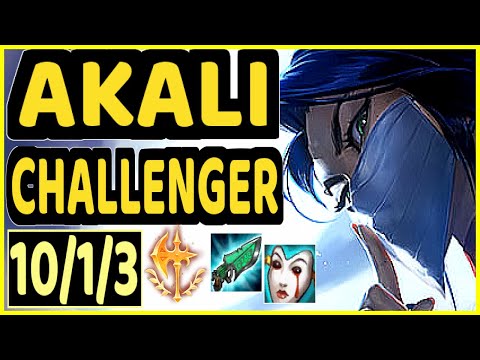 SERTUSS (AKALI) - 10/1/3 KDA CHALLENGER GAMEPLAY - EUW