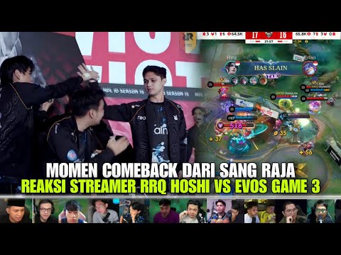 MOMEN COMEBACK DARI RRQ!! REAKSI STREAMER RRQ HOSHI VS EVOS