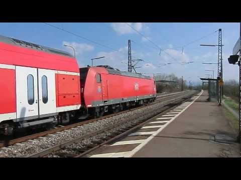 BR 146 schiebt RE (Abfahrt mit gutem 146.1-Sound!)