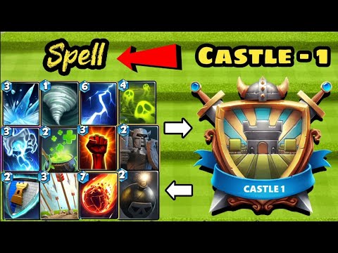Trolling Opponents In Castle-1 With All Spell Card's! Castle Crush