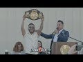 ANDREW CANCIO PRESENTED WBA TITLE BELT BY OSCAR DE LA HOYA IN HOMETOWN OF BLYTHE