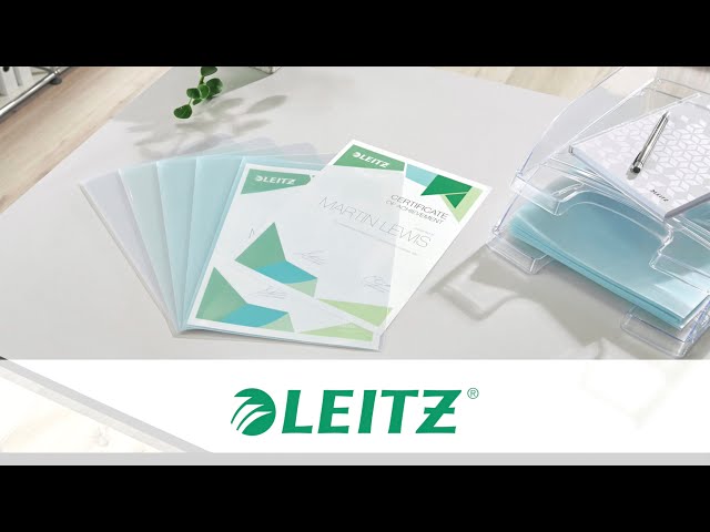 Cx. 100 dossiers em“ L” Leitz, pvc cristal Din A4.150 mic : branco es41000003 - vídeo 1