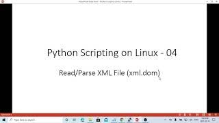 Python Scripting on Linux - Read Parse XML Document using xml.dom module