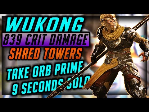 Paragon WUKONG 839 CRIT DAMAGE| SHRED ORB PRIME IN 9 SECS|SHRED THROUGH STRUCTURES| THIS IS TOO EASY