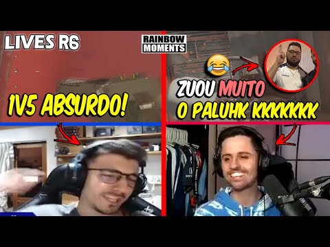 RAZAH ZUANDO O PALUH NA ENTREVISTA 🤣🤣 FAALLZ GANHANDO 1v5 INSANO - MELHORES MOMENTOS LIVES R6