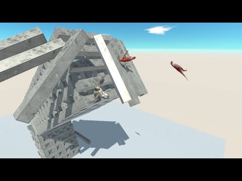 King Kong on Destroyable Building vs ALL UNITS in pairs Animal Revolt Battle Simulator