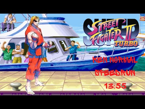Super Street Fighter II Turbo (Arcade) - Ken (Normal) Speedrun 13:55