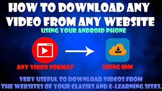 How to download any video from any site on android