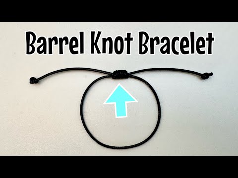 How to tie a Barrel Knot Bracelet! Adjustable sliding knot bracelet - fast & simple!