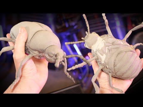 How to Sculpt a Beetle using Foam Clay - Mint Beetle Insect Foam Craft Techniques