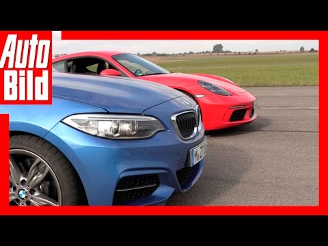 BMW M240i vs Porsche 718 Cayman (2016) - Dragrace: 718 Cayman vs M240i - Vergleich/Test/Sportscars